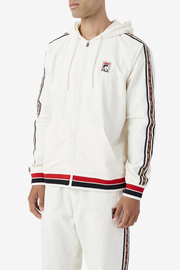Gardenia/Black/Red Fila UK Faras Wind Jacket