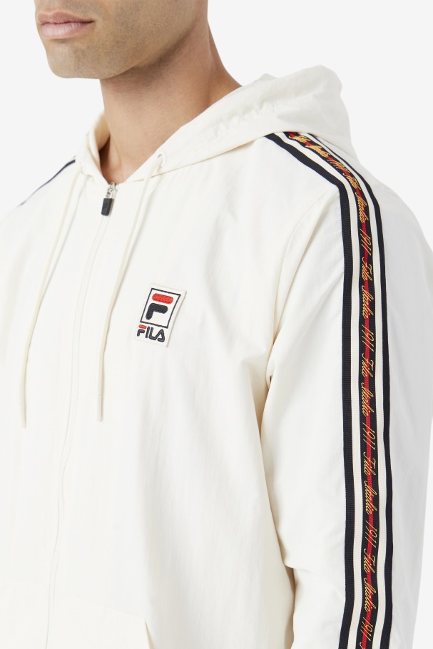 Gardenia/Black/Red Fila UK Faras Wind Jacket