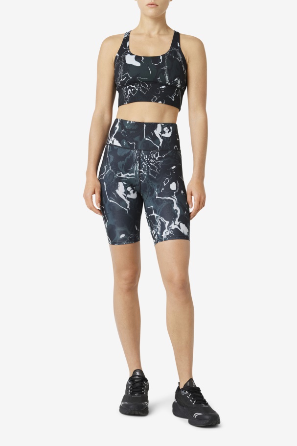 Forza 8\" Bike Short Black Marble Fila UK