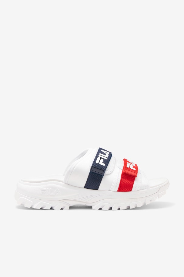 Men's outdoor slide Fila UK White/Navy/Red