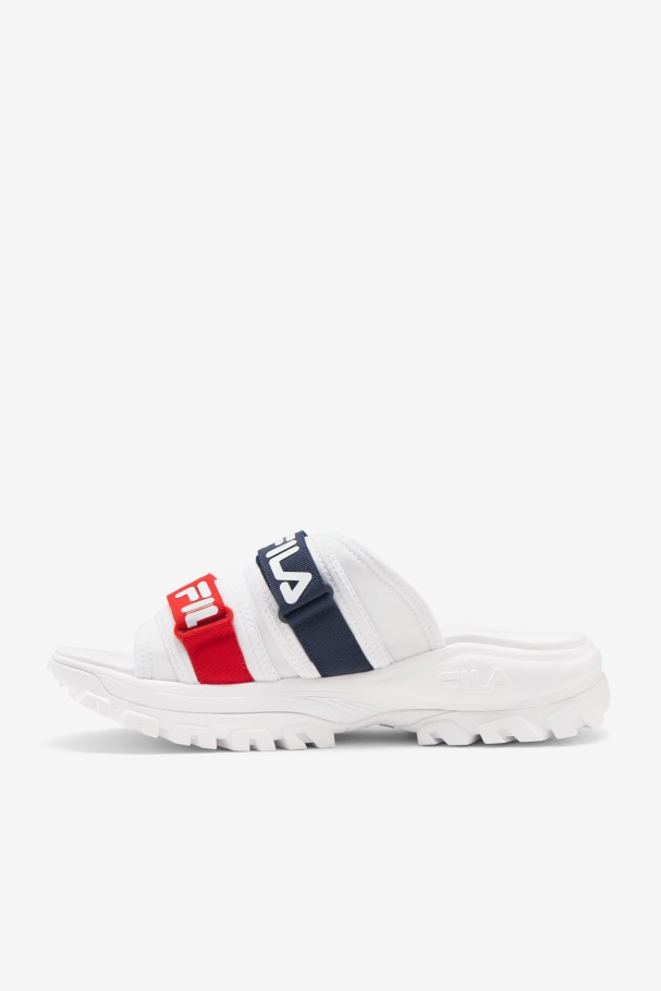 Men\'s outdoor slide Fila UK White/Navy/Red