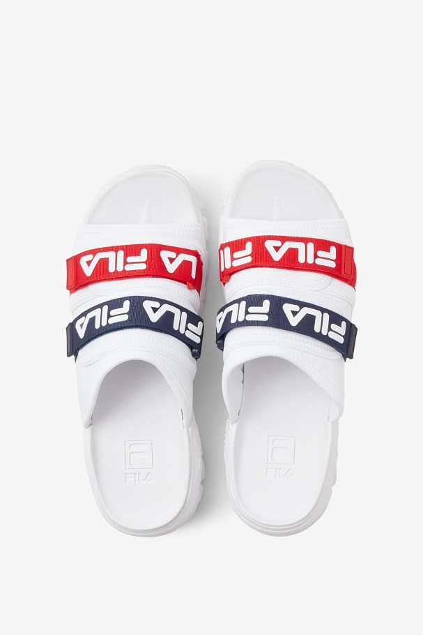 Men\'s outdoor slide Fila UK White/Navy/Red