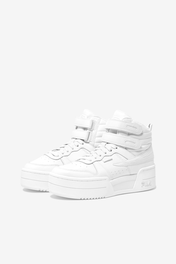 White/Pink Glo Women\'s F-14 Lifted Fila UK