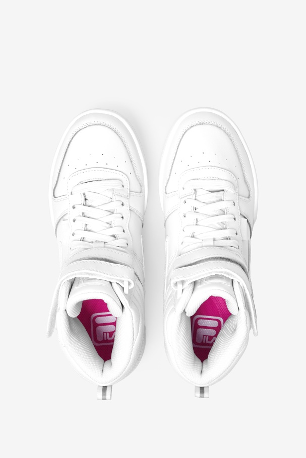 White/Pink Glo Women\'s F-14 Lifted Fila UK