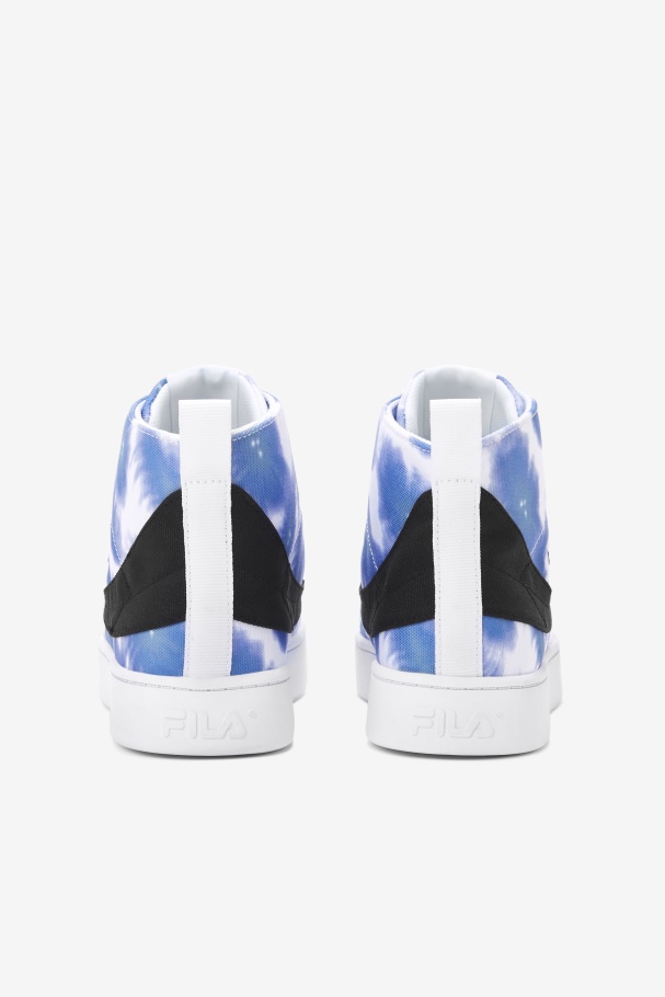 White/Bright Cobalt/Storm Blue Women\'s Gennaio Tie Dye Fila UK