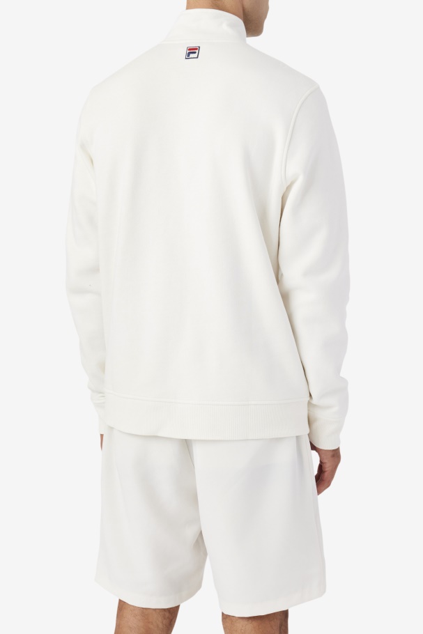 Fila UK Nima 1/4 Zip Sweatshirt Gardenia/Navy/June Bug
