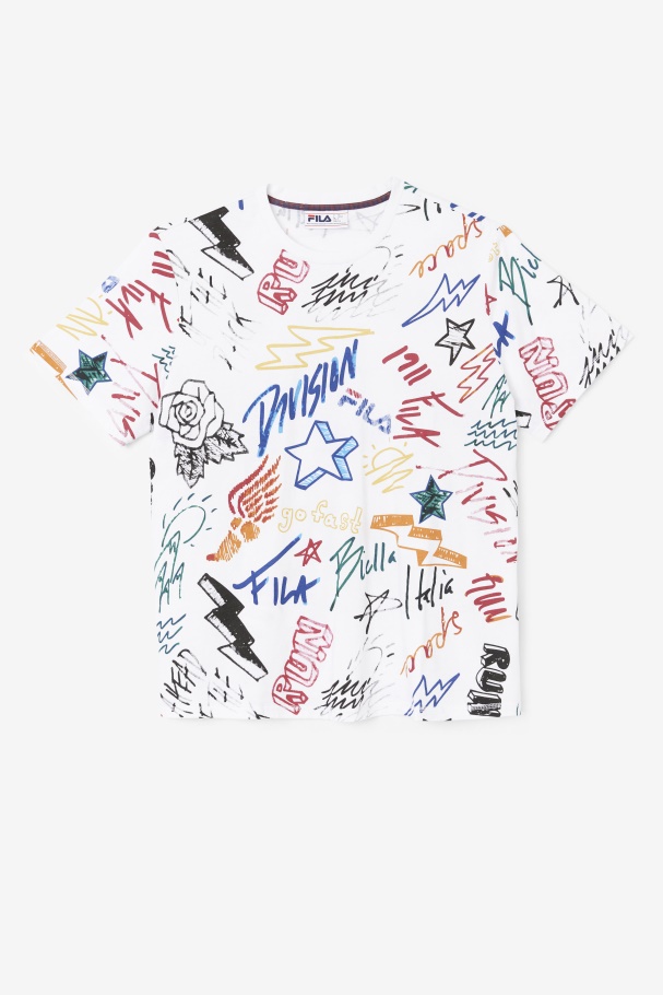White Fila UK Hiransh Tee