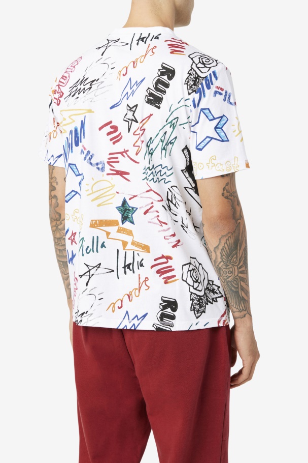 White Fila UK Hiransh Tee
