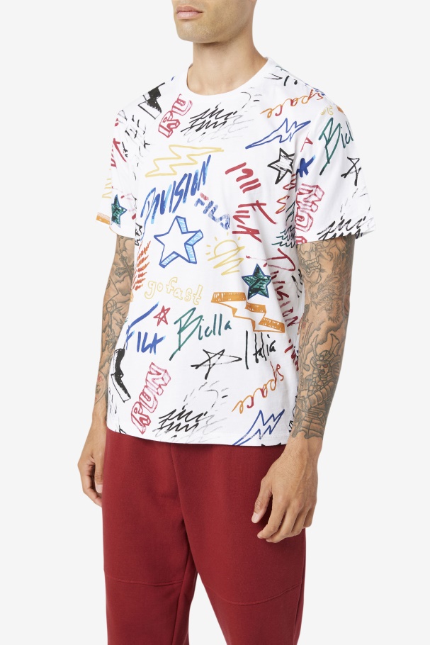 White Fila UK Hiransh Tee