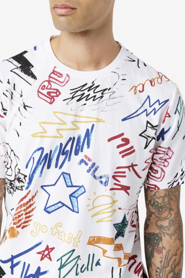 White Fila UK Hiransh Tee