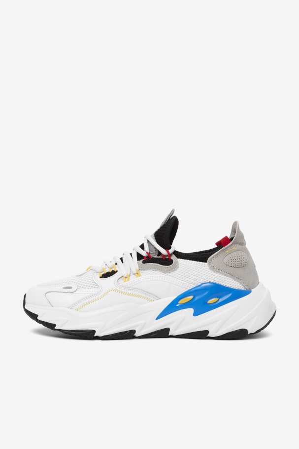 Men\'s Ray Tacer Evo 2 White/Black/Blue Fila UK
