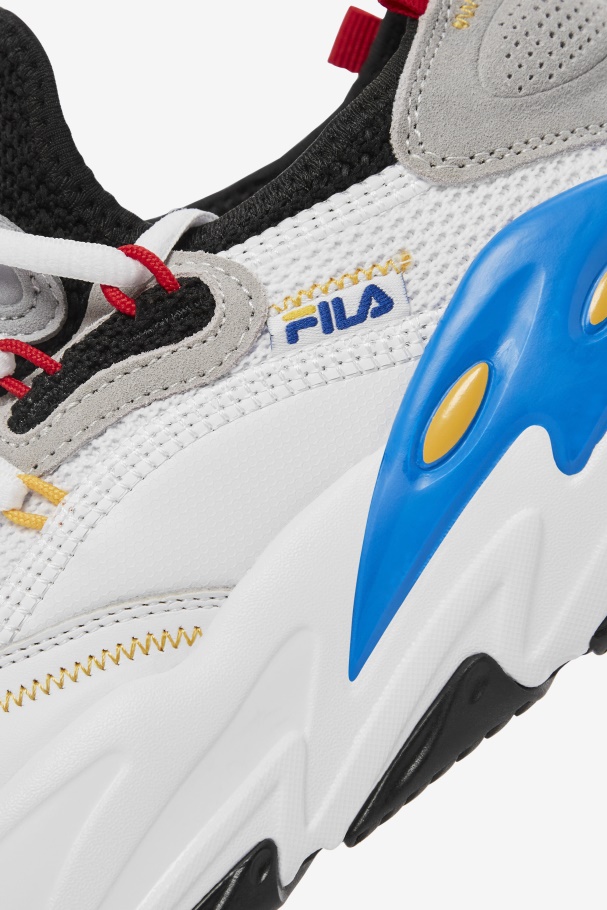 Men\'s Ray Tacer Evo 2 White/Black/Blue Fila UK