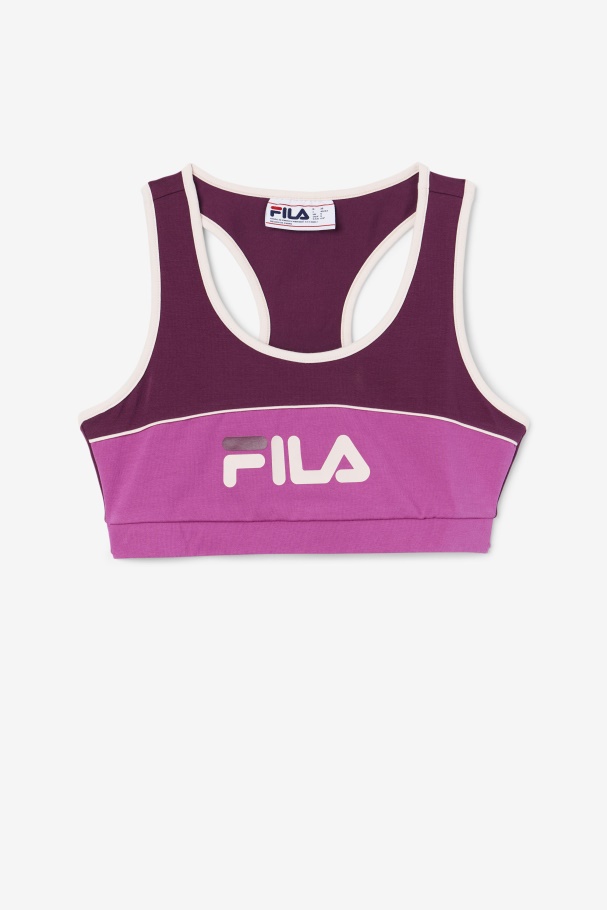 Grape Wine/Rouge/Potpourri Kairi Bra Top Fila UK