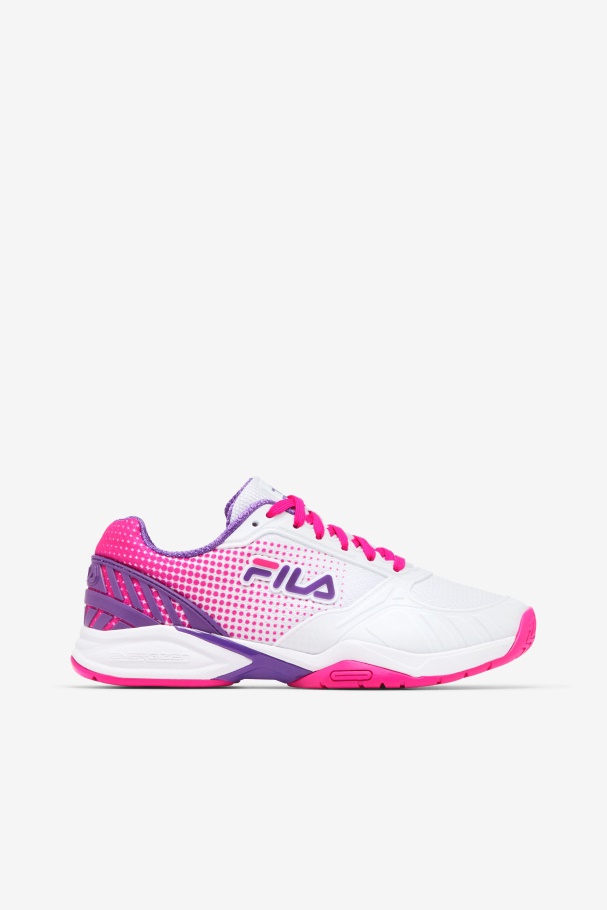 Women's Volley Zone Fila UK White/Pink Glo/Purple