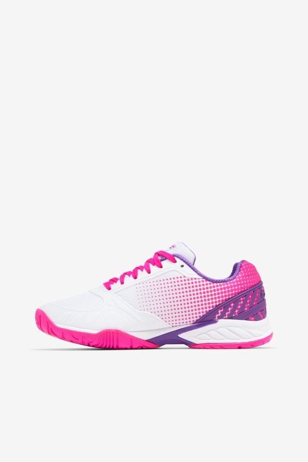 Women\'s Volley Zone Fila UK White/Pink Glo/Purple