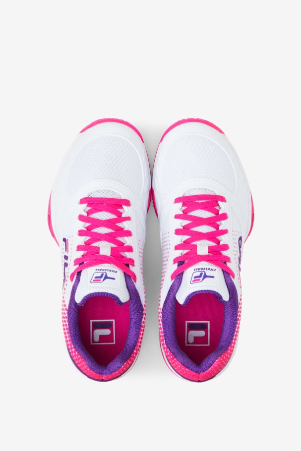 Women\'s Volley Zone Fila UK White/Pink Glo/Purple