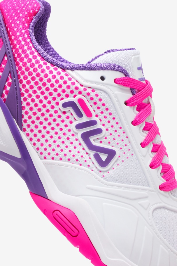 Women\'s Volley Zone Fila UK White/Pink Glo/Purple