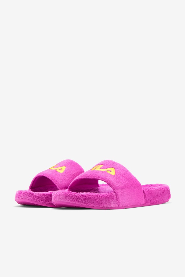 Terry Drifter Slide Fila UK Purple/Yellow/Petit Four