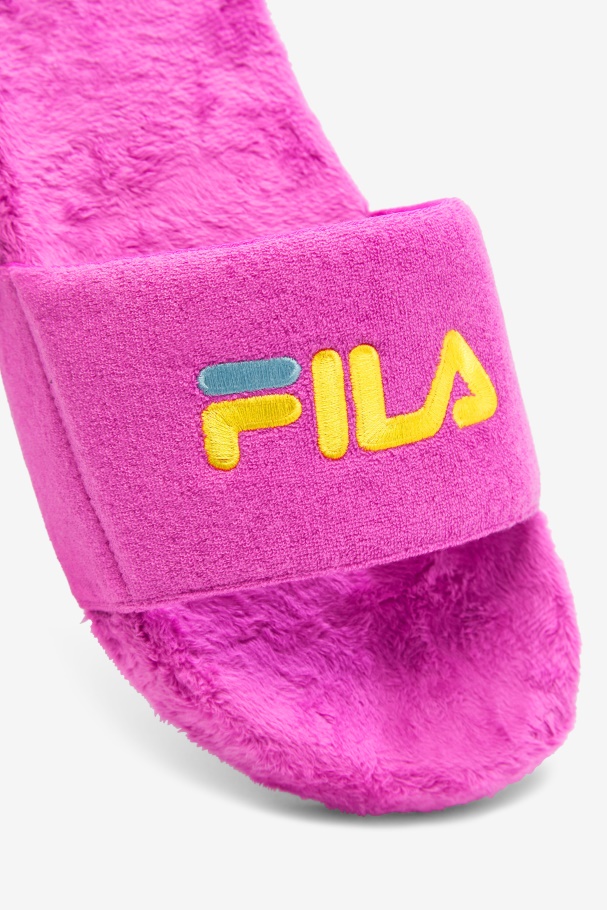 Terry Drifter Slide Fila UK Purple/Yellow/Petit Four