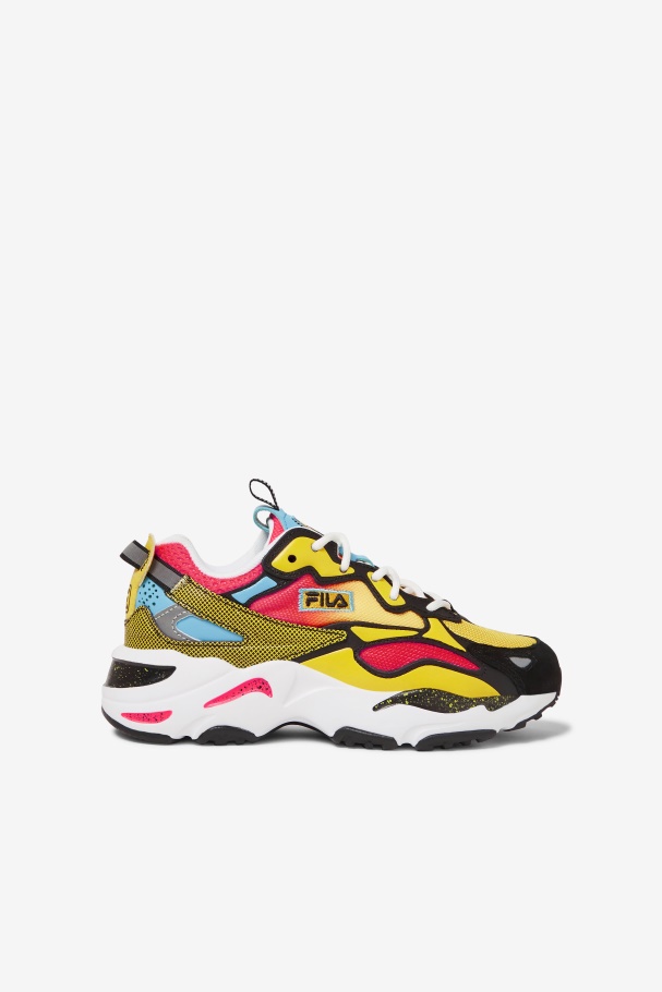 Little Kids' Ray Tracer Apex Fila UK Black/Diva Pink/White