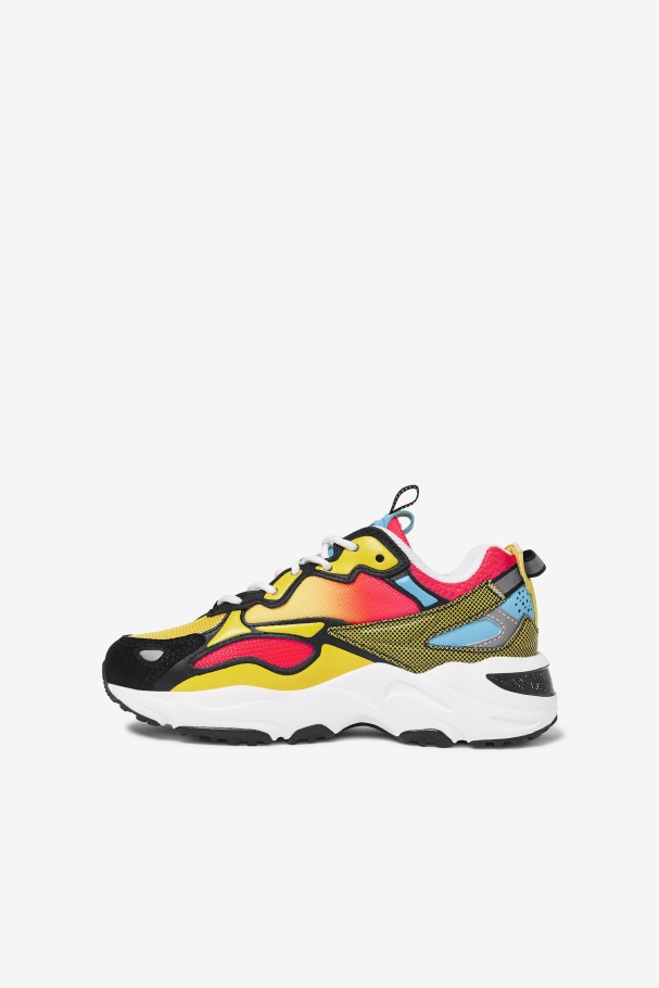 Little Kids\' Ray Tracer Apex Fila UK Black/Diva Pink/White