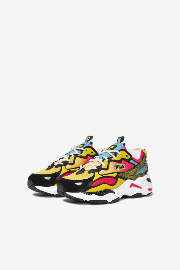 Little Kids\' Ray Tracer Apex Fila UK Black/Diva Pink/White