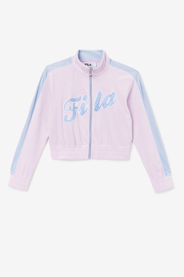 Valery Velour Jacket Fila UK Orchid/Blue/White