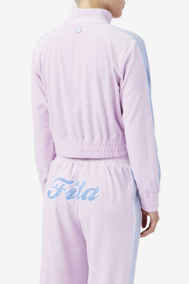 Valery Velour Jacket Fila UK Orchid/Blue/White