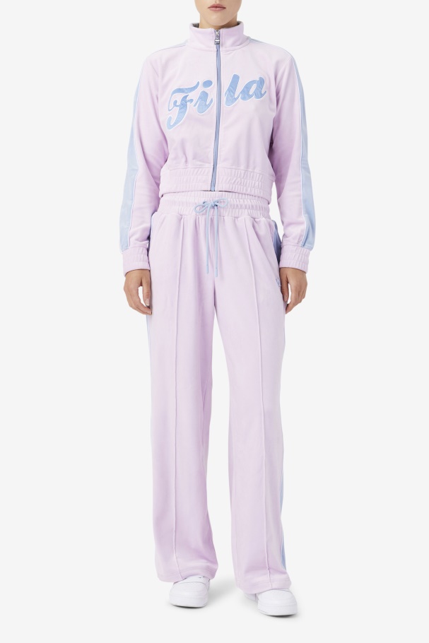 Valery Velour Jacket Fila UK Orchid/Blue/White