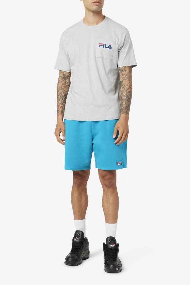 Curtis Pocket Tee Fila UK Light Grey Marl