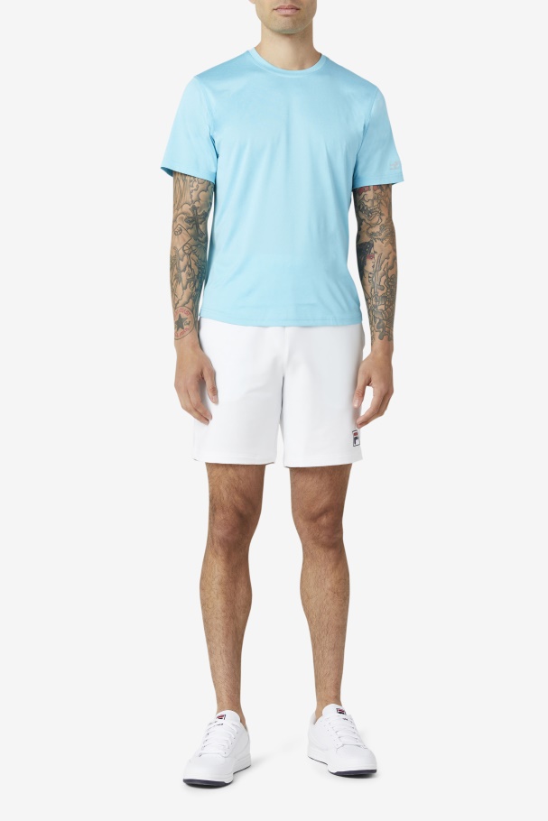 Blue Fish Heather Fila UK Pickleball Scallop Hem Crew