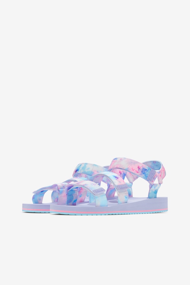 Women\'s Drifter Ts Tie Dye Fila UK Multi/White/Purple Heather