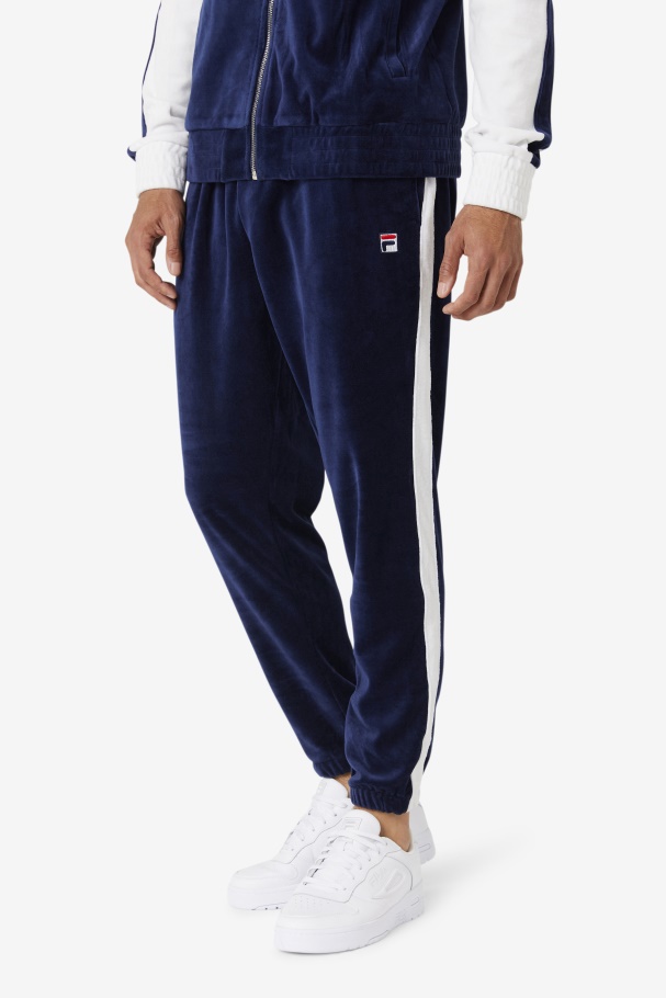 Brice Velour Pant Navy/White/Red Fila UK