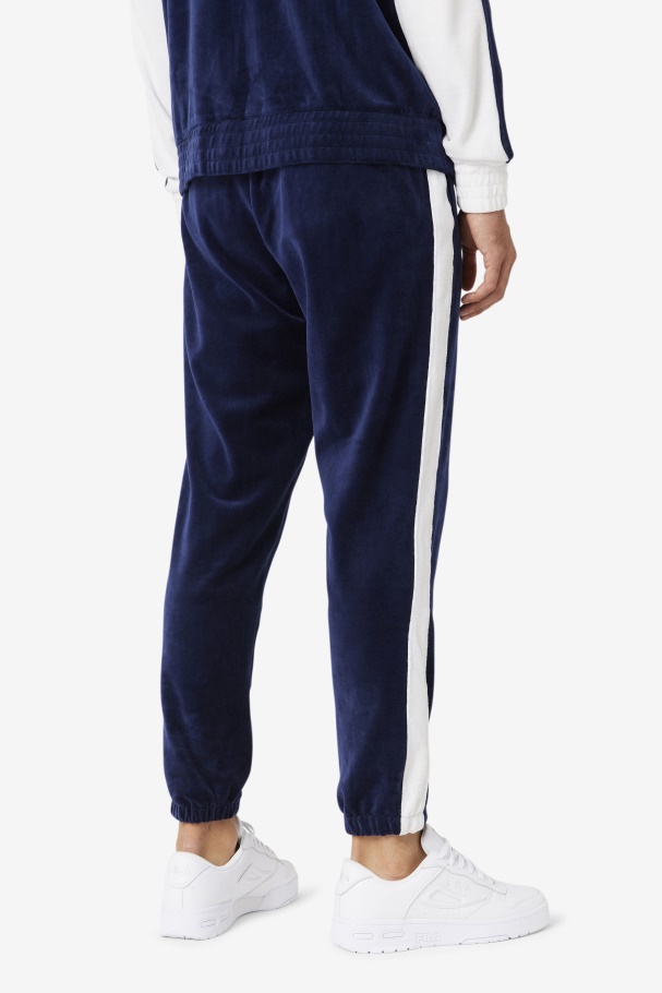 Brice Velour Pant Navy/White/Red Fila UK