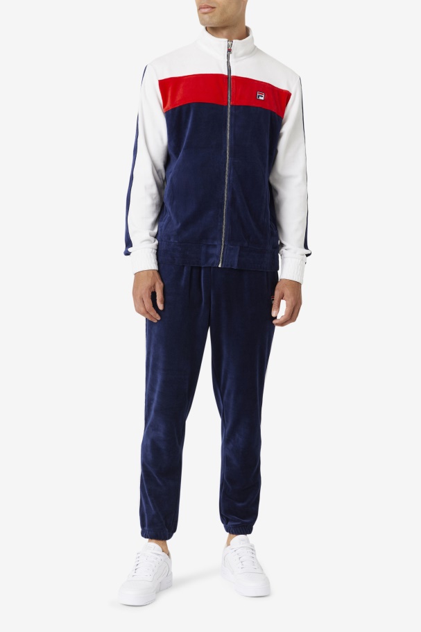 Brice Velour Pant Navy/White/Red Fila UK