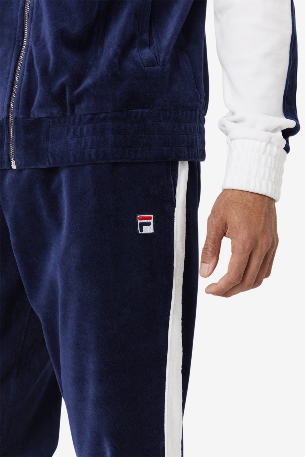 Brice Velour Pant Navy/White/Red Fila UK