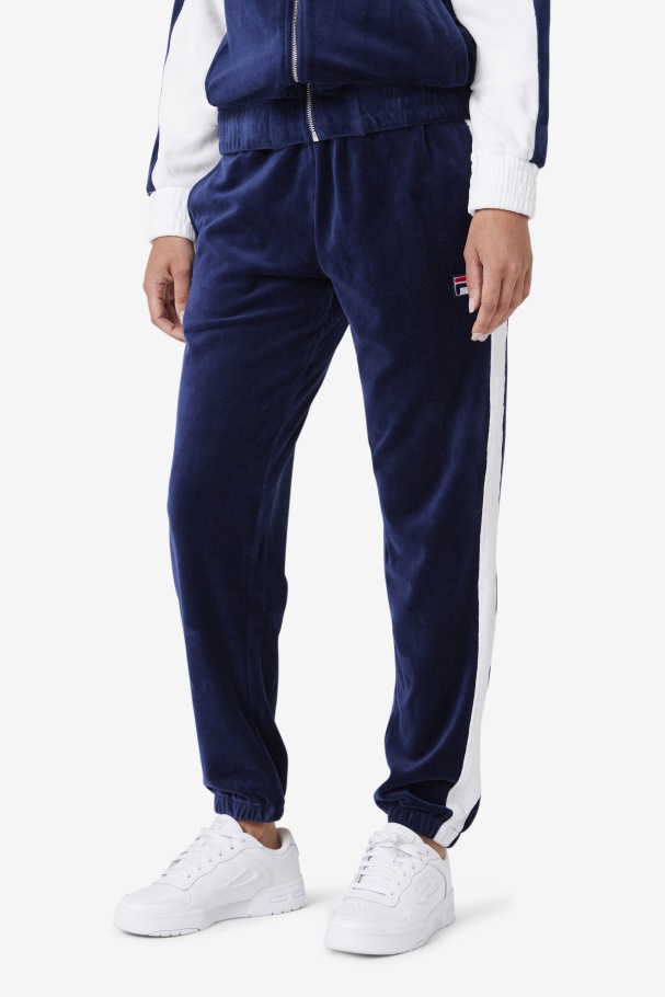 Brice Velour Pant Navy/White/Red Fila UK