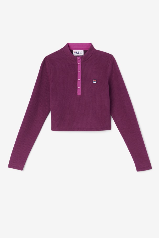 Josie Half Zip Top Grape Wine/Rouge Fila UK