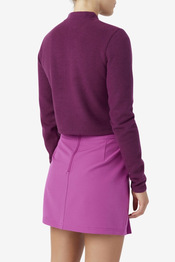 Josie Half Zip Top Grape Wine/Rouge Fila UK
