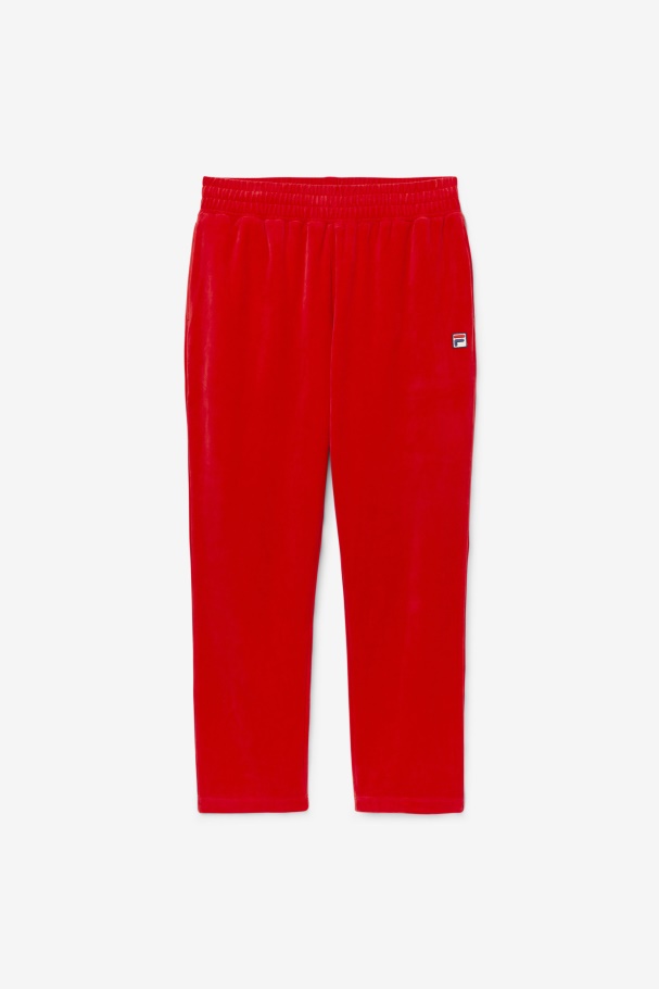 Red Fila UK O-Fit Velour Pant