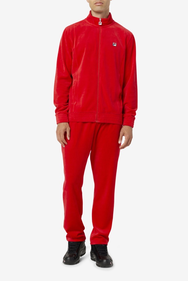 Red Fila UK O-Fit Velour Pant