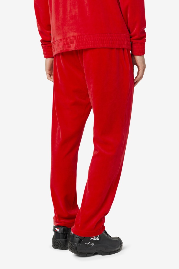 Red Fila UK O-Fit Velour Pant