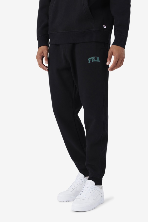 Black/Blue Spruce Fila UK Trent Jogger