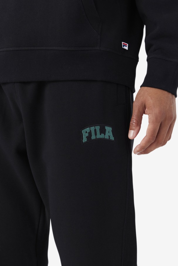 Black/Blue Spruce Fila UK Trent Jogger