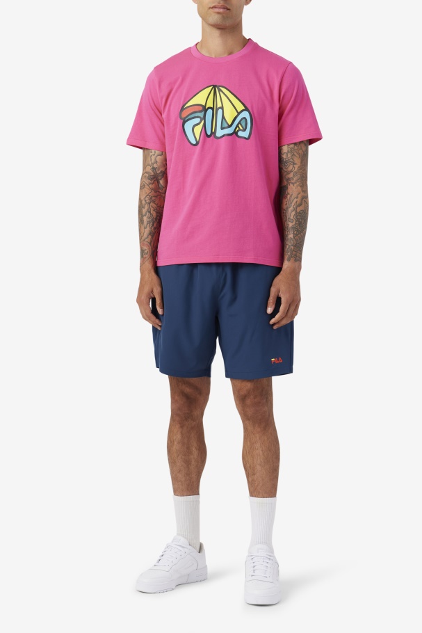 Ravini Short Navy/Yellow/Cherry Tomato Fila UK