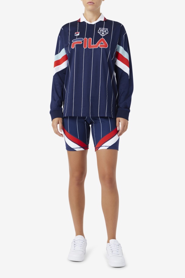 Yareli Bike Short Navy/Red/White Fila UK