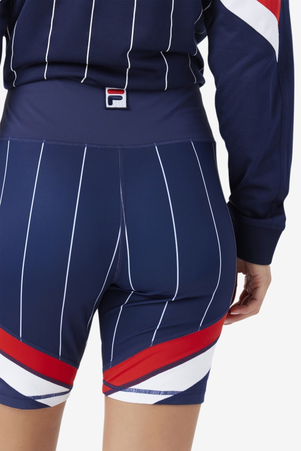 Yareli Bike Short Navy/Red/White Fila UK