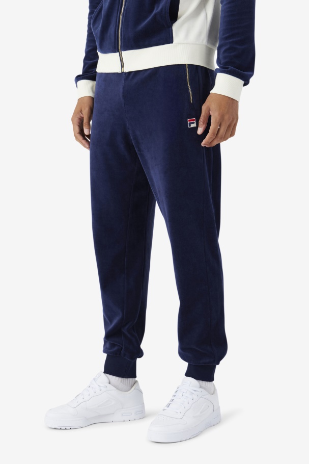 Terence Velour Pant Fila UK Navy