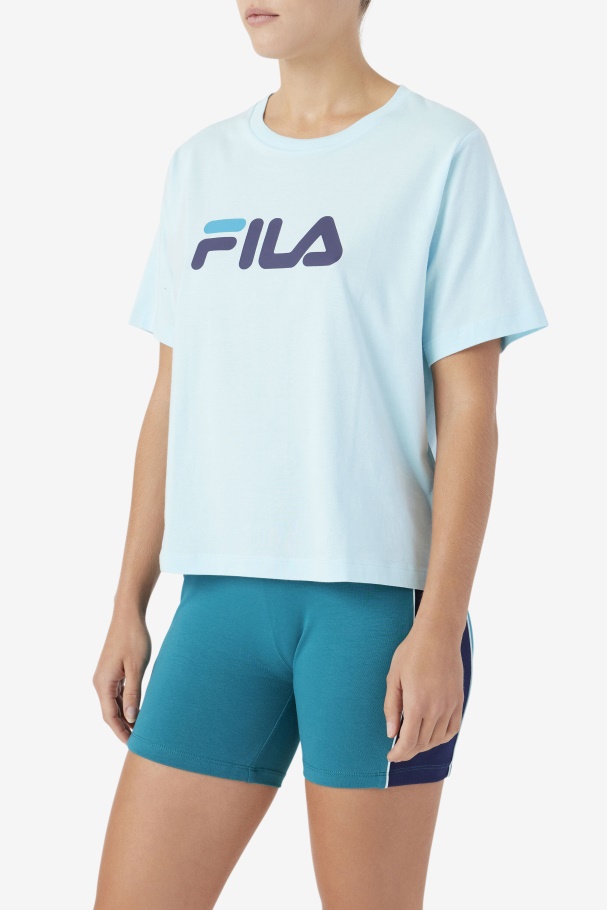 Thea Tee Fila UK Iced Aqua/Navy/Biscay Bay
