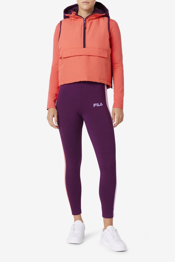 Nevaeh Half Zip Vest Fila UK Cayenne/Pickled Beet